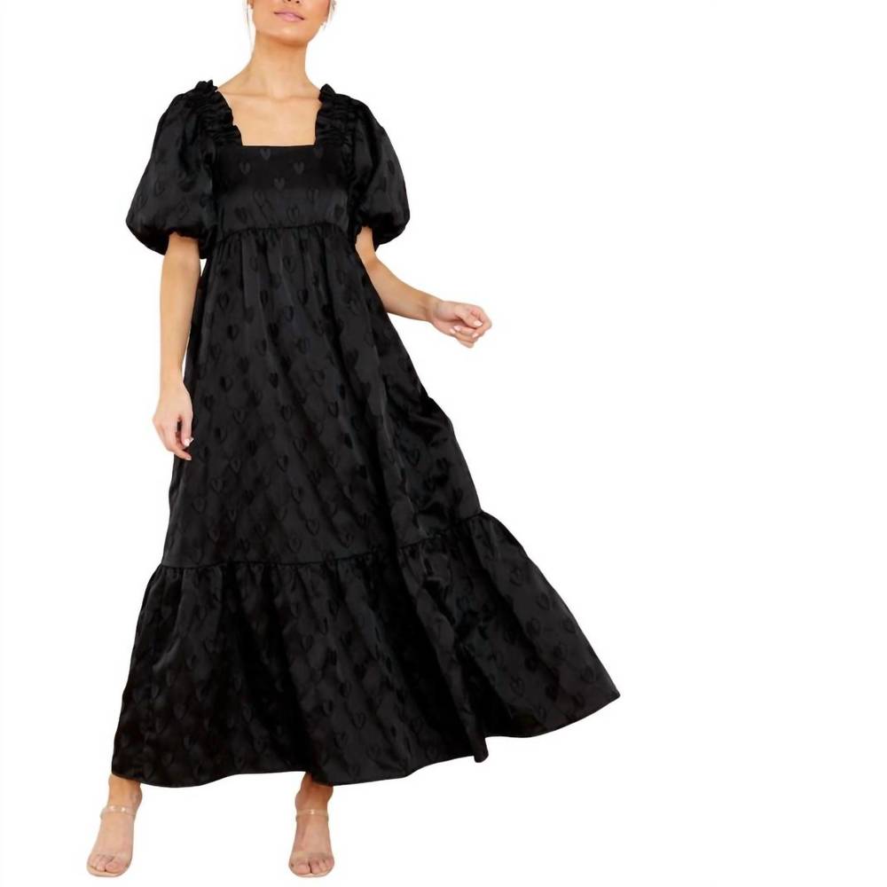 Nwt crosby by mollie burch lady day dancing hearts dress  in black